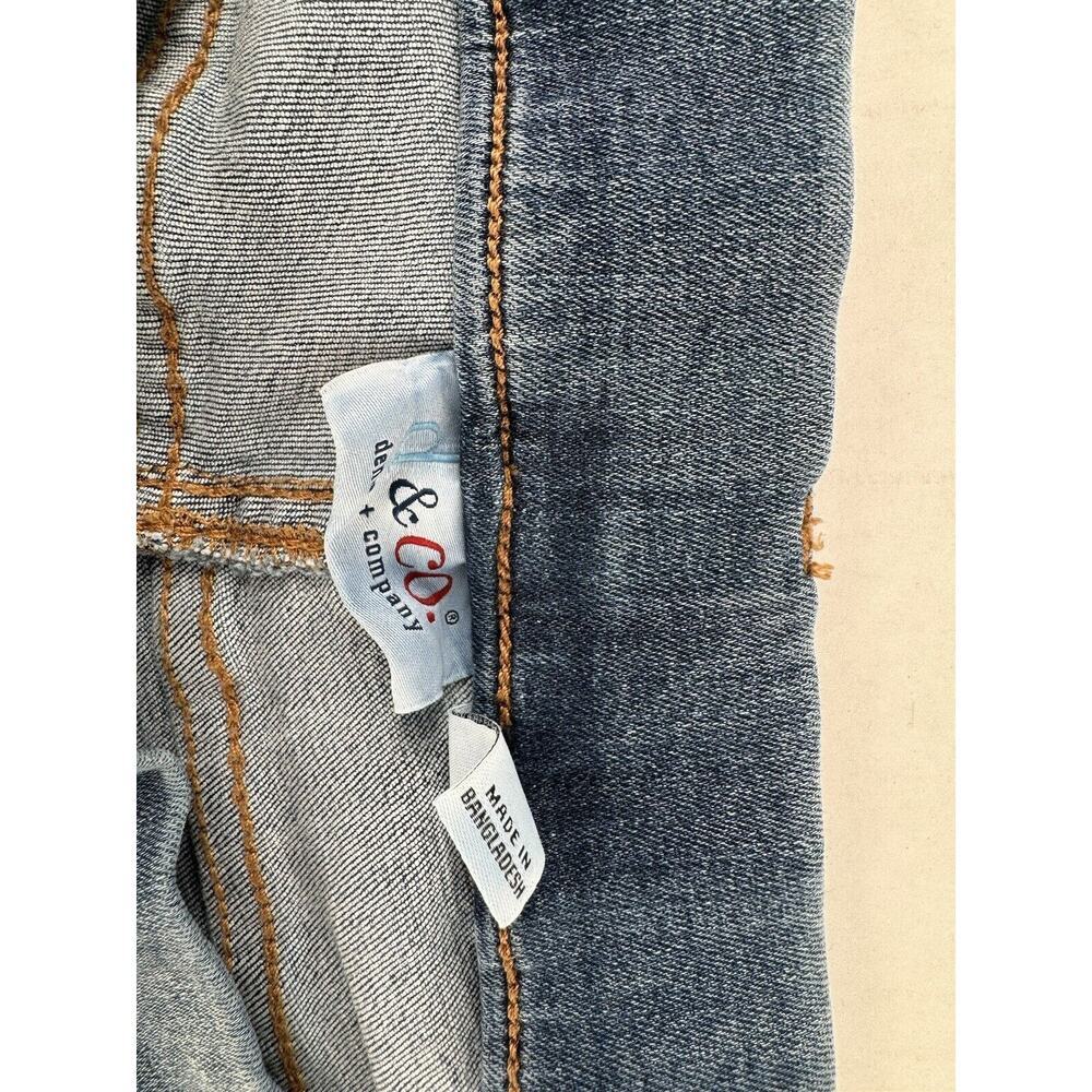 D & Co Pull On Denim Jeans Sz 24WP Plus Size 36/27 Distressed Stretch NWT​ - Picture 5 of 16
